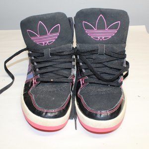 Adidas Black Iridescant Athletic Shoes.